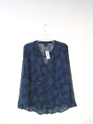 NEW Torrid Women's Chiffon Pullover Long Sleeve Blouse Plus Size 1X Navy Floral
