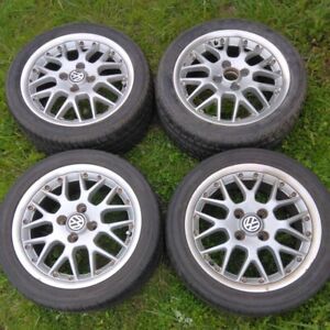 JDM VW genuine BBS RS772 4 holes PCD100 4wheels195/45R15 for compact c No Tires