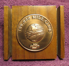 Vintage 1960s United Airlines 100,000 Mile Club Business Card Holder Paperweight