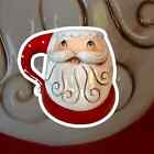JOHANNA PARKER Design Christmas Holiday Santa Claus Red & White Ceramic Mug NEW