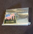 9-11-01 Twin Towers American Flag Remembrance Lapel Pin MIP