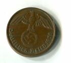 Authentic Rare Antique German 2Pf Coin with Big EAGLE WW2 - Artifact