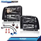 Fit For 1999-2004 Ford Super Duty F250 F350 Excursion Conversion Headlights Lamp (For: 2002 Ford F-350 Super Duty Lariat 7.3L)