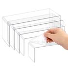 Thyores 5 Pcs Large Acrylic Risers, Clear Display Showcase Collectibles Display