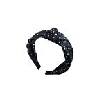 Black Polka Dot Satin Hairband / Headband