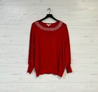 Terra & Sky sweater womens plus size 3x long sleeve crew neck solid red