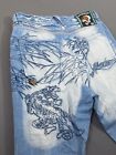 Akademiks Jeans Men's 36 Tiger Embroidered Jeanius Level Baggy Wide JNCO Style