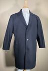 Nautica Wool-Blend 46S Overcoat Button-Front Lined Charcoal Gray Mid-Length Coat