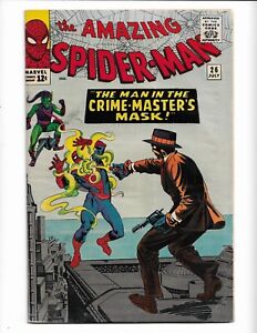 AMAZING SPIDER-MAN 26 - VG+ 4.5 - 4TH APP OF GREEN GOBLIN - CRIMEMASTER (1965)
