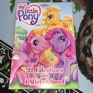 Vintage My little Pony 32 Valentine Cards Hasbro And Sticker Sheet