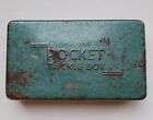 Vintage Green Metal Pocket Tackle Box 6.25