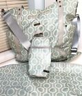 JJ Cole Tote Large Diaper Bag Bundle 12 Pockets 16x14–Mat/Insulated Bottle Bag
