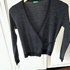 Benetton Vintage Wool Blend Little Wrap Sweater S