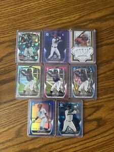 8 Card Bowman’ First Color Lot and Five Star Jeter Downs Auto