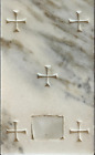 ANTIQUE MARBLE CATHOLIC CHURCH ALTAR STONE W/ 1st CLASS MARTYR RELICS 10