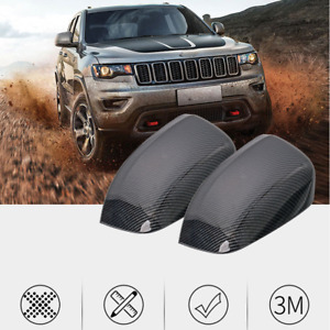 Rearview Mirror Cover Trim Carbon Fiber Color For Jeep Grand Cherokee 2011-2020 (For: 2012 Jeep Grand Cherokee)