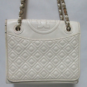 Tory Burch Fleming quilted Leather diamond convertible crossbody bag purse tote