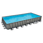 Summer Waves 32ft x 16ft x 52in Above Ground Rectangle Frame Pool Set (Open Box)