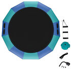 Goplus 15FT Inflatable Water Bouncer Splash Padded Water Trampoline Blue & Green