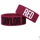 New ListingTAYLOR SWIFT RED CONCERT TOUR WHITE & RED RUBBER BRACELET - Official Brand New
