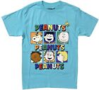 Peanuts Men's Officially Licensed Snoopy & Friends Turquoise Tee T-Shirt