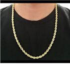 Unisex 18K Gold Filled 4mm Thick Rope Chain Necklace Nickel-Free Tarnish-Resist