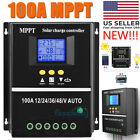 12/24V 60/80/100A MPPT Solar Charge Controller Panel Battery Regulator Dual USB
