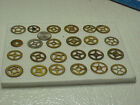 24 Used Small Brass Clock Gears Steampunk Altered Art Projects parts #27