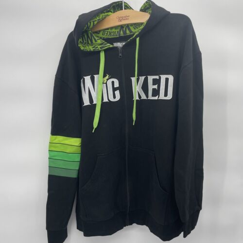 WICKED The Musical BROADWAY SHOW UNISEX ZIP HOODIE OFFICIAL Size LARGE