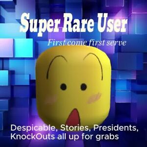 Super Rare Users Roblox One of a Kind Last One Left Knockouts