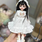 1/6 BJD Doll Girl SD Doll Ball Jointed Eye Face Makeup Full Set White Dress Gift