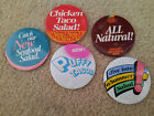 5 TACO BELL Pin 1983 puffy taco seafood salad dive into summer 1984 employee art