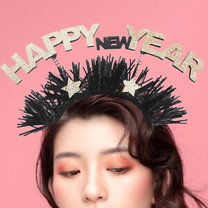2023 New Year Headband Star Decor Decorative Cute Shinning 2023 Happy New Year