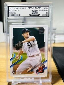 2021 Topps Series 1 Casey Mize Rookie #321 GMG Graded 10 Gem Mint 💎 RC Tigers