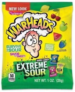 Warheads Extreme Sour Hard Candy Assorted Flavor 28g American Sweets