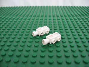2x LEGO White Modified Brick 1 x 2 x 2/3 w/Studs on Sides 6953 6972 6830 #4595