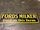 Fords Milker Dairy Farm Vintage Sign Cow Milk Sunset Cooler Holstein Cattle