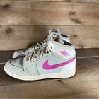 Nike air Jordan 1 Womens size 8 shoes gray pink mid top basketball sneakers 6.5Y