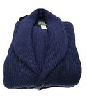 Sulka 100% Cashmere Purple Men’s Buttoned Knit Cardigan Sweater Made in Scotland