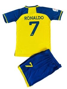 1 Stop Soccer Ronaldo CR7 Jersey Kids Uniform AL NASSR Fc Saudi Arabia