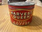 Vintage Harvest Queen 1 Lb Coffee Can Tin Key Wind Litho Advertising - Red Owl