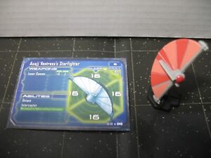 =Star Wars Miniatures STARSHIP BATTLES Asajj Ventress's Starfighter 45/60 w crd=