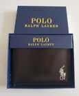 Polo Ralph Lauren Men's Leather Billfold Wallet Dark Brown