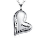 Womens Necklace Ashes Funeral Ash Holder Cremation Heart Pendant Keepsake Silver