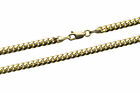 14k Solid Yellow Gold 4mm Men Women Miami Cuban Link Chain Necklace Size 7
