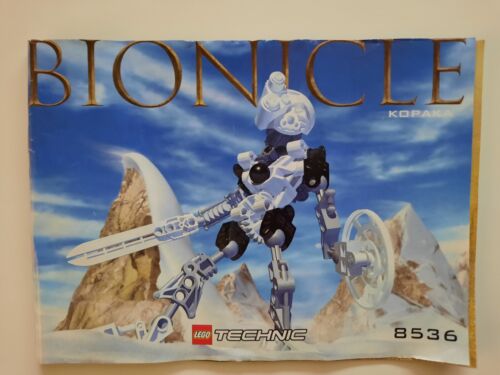 LEGO 8536 Bionicle Kopaka, Complete with Manual and Canister, 2 damaged pieces