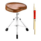 Drum Throne Saddle Thick Padded Height Adjustable Motorcycle Seat Drummers Stool