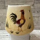 HOME INTERIORS Ceramic Candle Shade Topper Rooster 3.75x5.25