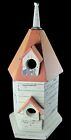 Large 17” Tall Wooden Birdhouse With Perch And Two Holes As Is