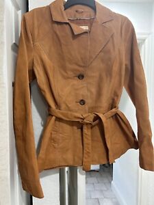 wilson leather trench coat women small